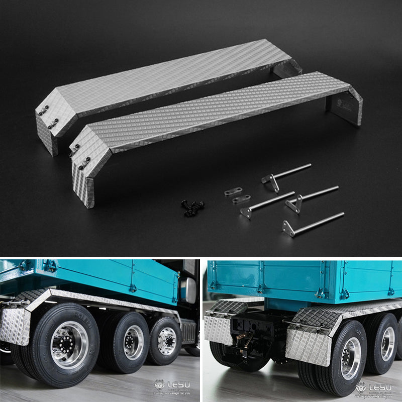 1/14 Scale Lesu Metal Front Rear Mud Plates for Single Double 3Axle RC Truck Tractor Radio Controlled Dumper DIY Car Model