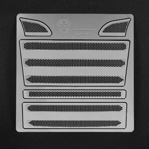 LESU Metal Front Grid Fence Honeycomb Square Grille for 1/14 Scale RC Tractor Truck Remote Control Model DIY Ornament Accessories
