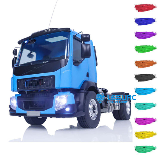 LESU 4x4 RC Tractor Truck 1/14 RTR Painted Assembled Radio Controlled Car Light Battery Metal Chassis ESC Motor