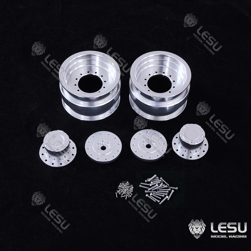 LESU 1/16 Scale Rubber Wheel Tire Hub Suitable for RC DIY Model Radio Control Truck Walking Tractor Engineering Vehicle Spare Part