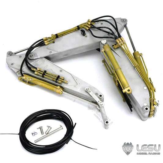 Metal Hydraulic Three-section Arm Spare Parts for 1/14 Scale LESU Metal Hydraulic RC AC360 ET30H Excavator Digger Model DIY