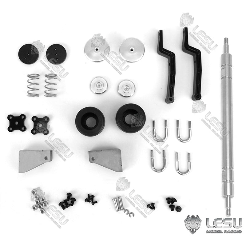LESU Pneumatic Suspension Wheel Hub Tire Rear Taillight for 1/14 Remote Control Trailer Tractor Truck DIY Model Spare Parts