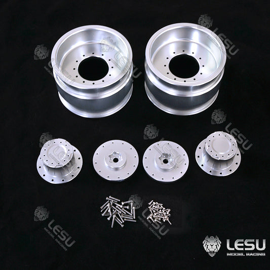 US STOCK LESU Metal Accessory Rear Wheel Hub Suitable for Walking RC Tractor Truck 1/16 DIY Model Radio Controlled Dumper DIY Parts