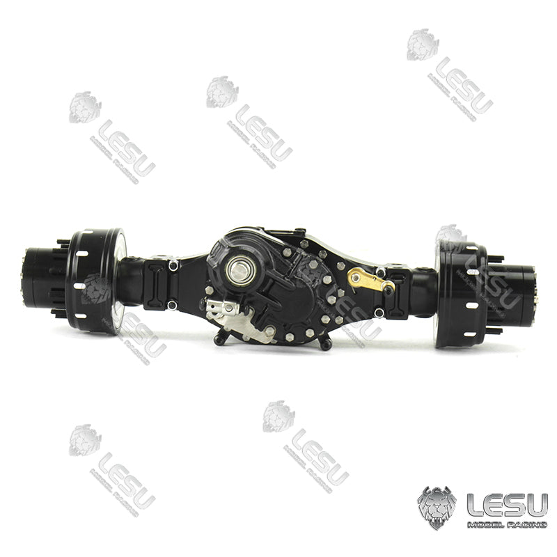 LESU Metal Reduction Axle Wheel Interaxle Differential for 1/14 Scale Tractor Truck Dumper Model Replacements Spare Parts