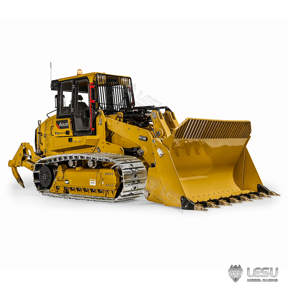 LESU 973K 1/14 Metal RC Hydraulic Loader B0024 with Openable Bucket Rear Ripper Light Sound System for Construction Model Hobbyists