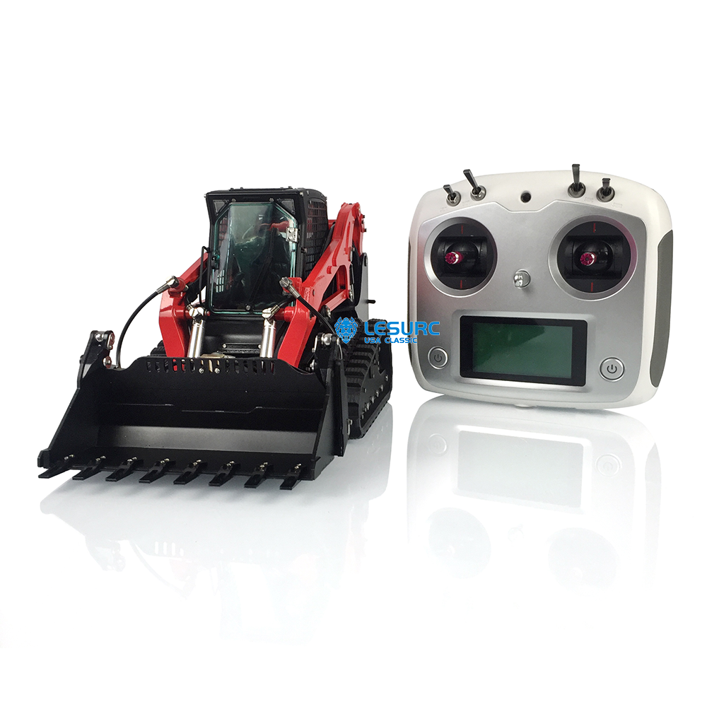 Sell out in seconds! LESU 1/14 Aoue-LT5 Metal Hydraulic Tracked Skid-Steer Loader Radio Controlled Loader Ready To Run Model Light System Charger Battery