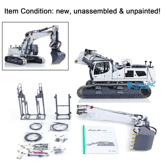 LESU Metal 1/14 RC Full Hydraulic Excavator LR960 KIT DIY Digging Arm Digger Engineering Vehicle Machinery Model Unpainted