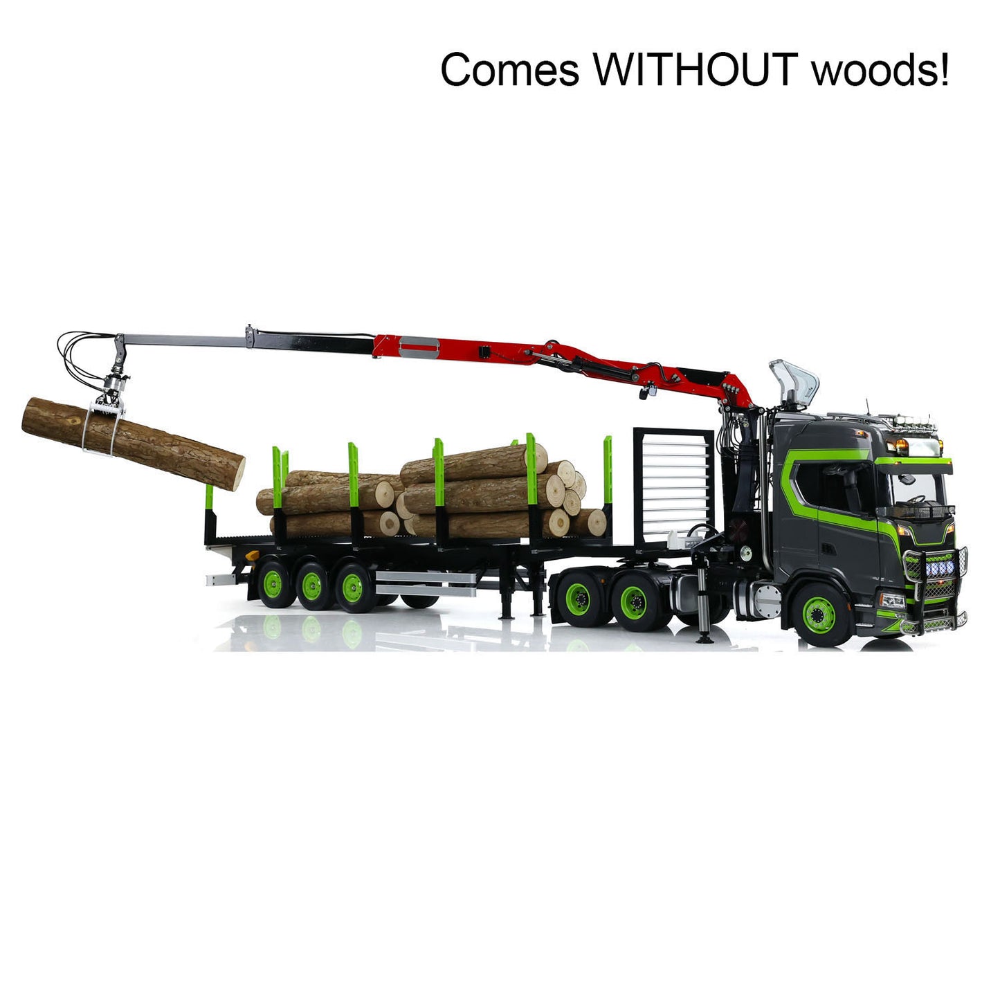 Toucan DIY 6X6 Metal Chassis 1/14 RC Tractor Truck 770S Hydraulic Crane Logging Trailer Emulated Vehicle Model PL18EVLite Radio Smoke
