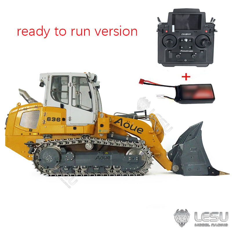 LESU 1/14 Metal Hydraulic Tracked 2CH Valve RC Painted Loader W/ PL18EVLITE Radio Servo ESC Decals Light Sound System Motor