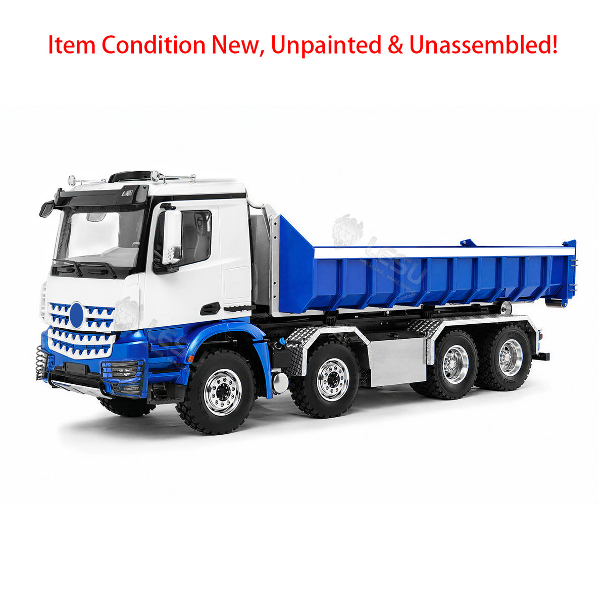 LESU Z0088 1/14 8x8 Metal Roll Off RC Hydraulic Dump Truck with Folding Hook Lift 3 Speed Transmission Differential Lock Sound Light