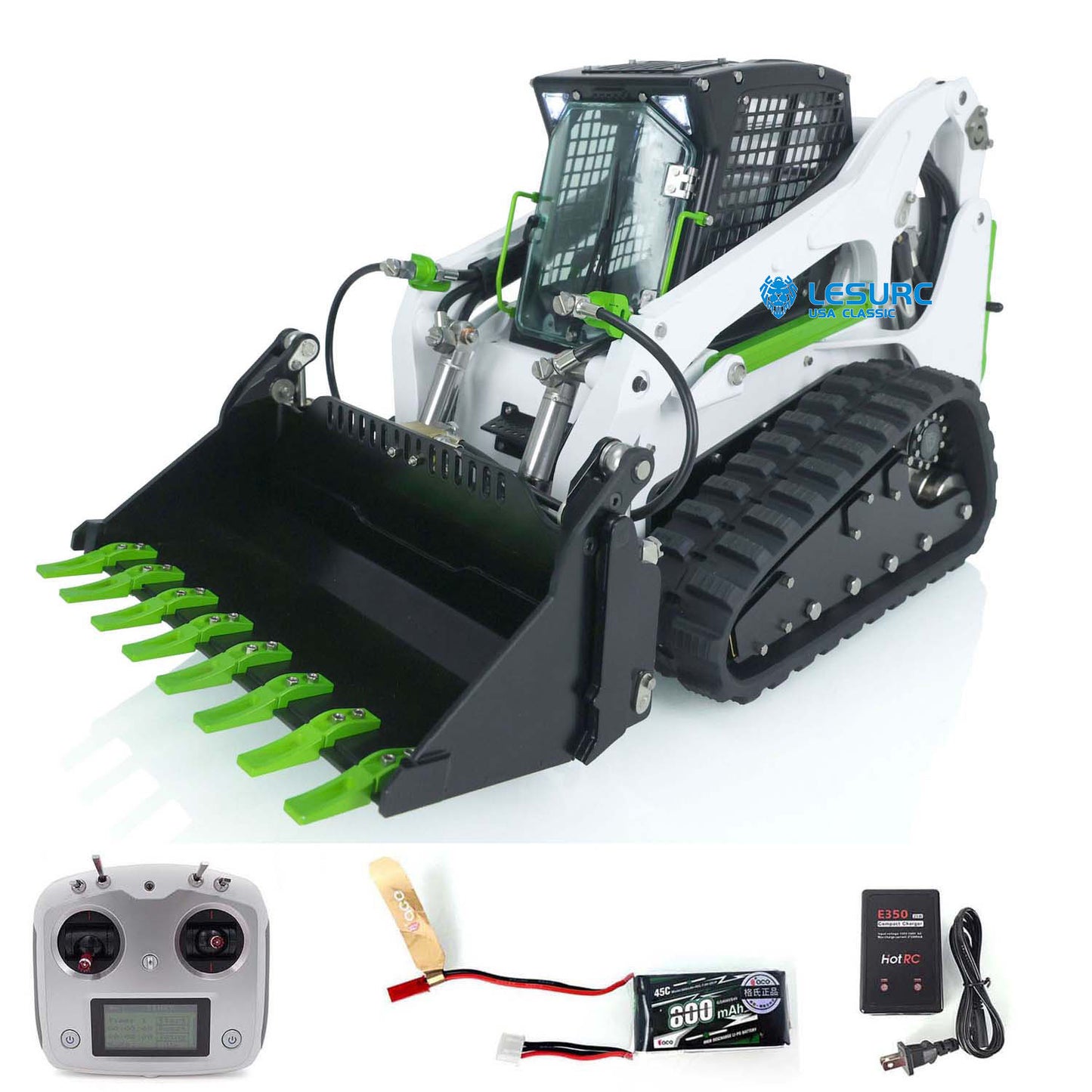 US STOCK LESU 1/14 Aoue LT5 RC Hydraulic Loader Skid-Steer RTR Radio Tracked Car Lights Sound Module Fast Shipment Teshulianjie