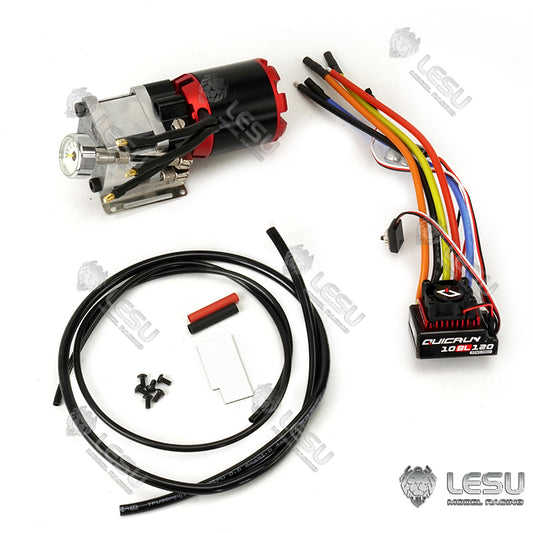 LESU Metal High Pressure Oil Pump W/ ESC Motor Hobbywing Sapre Parts for 1/14 RC Hydraulic Truck Excavator Digger Model DIY