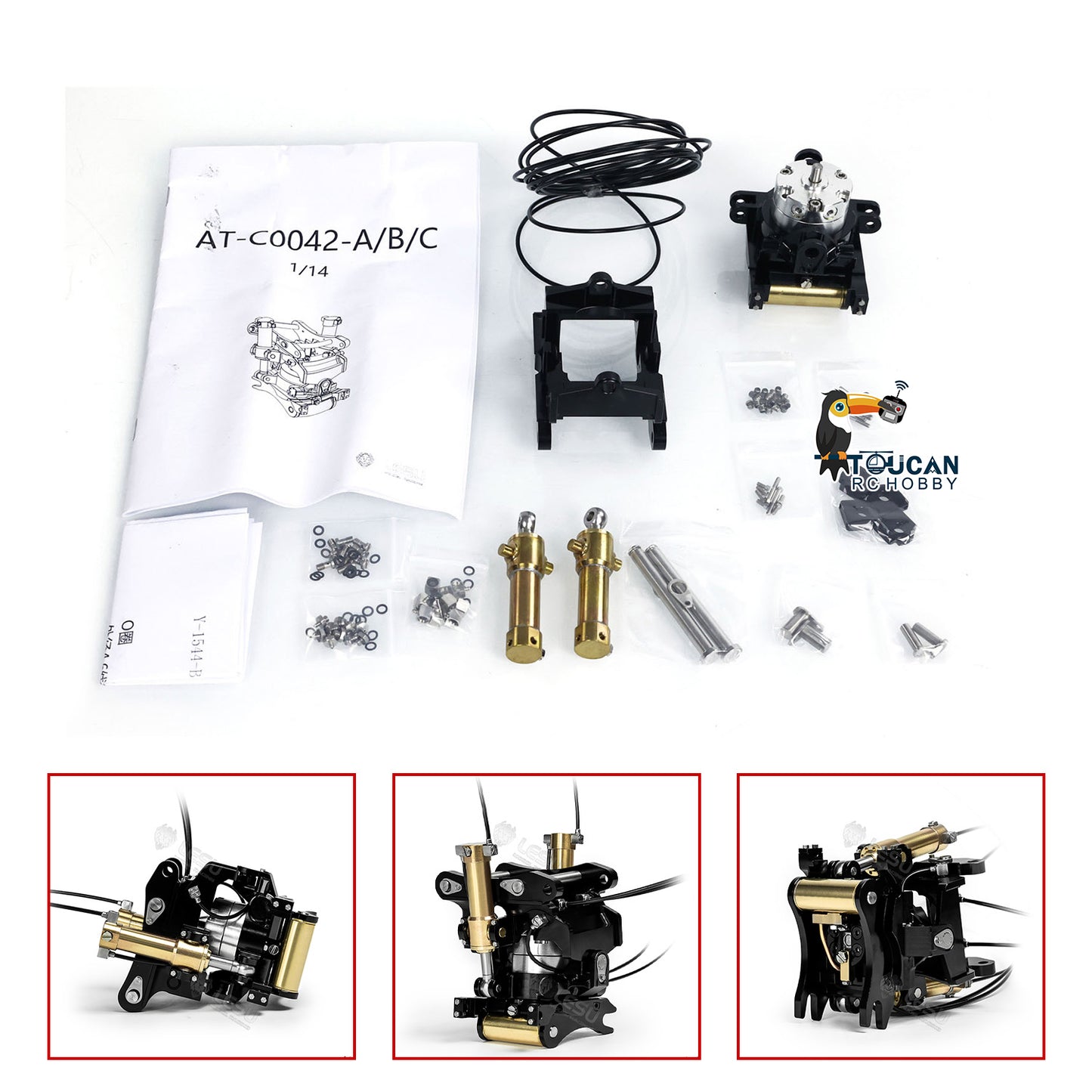 LESU Quick Release Coupler Metal Wrist for 1/14 B0001 RC Hydraulic Excavator 374F Digger