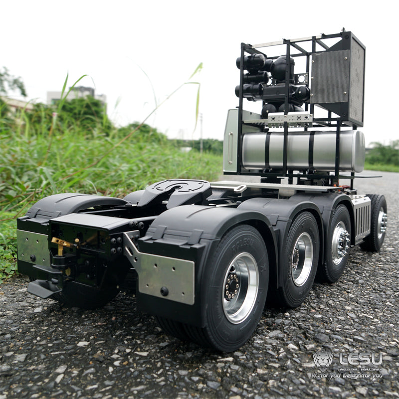 LESU 1/14 8*8 Heavy-duty Metal Chassis RC Highline 1851 3363 Tractor Truck Model W/ 3 Speed Gearbox Motor Servo Equipment Rack