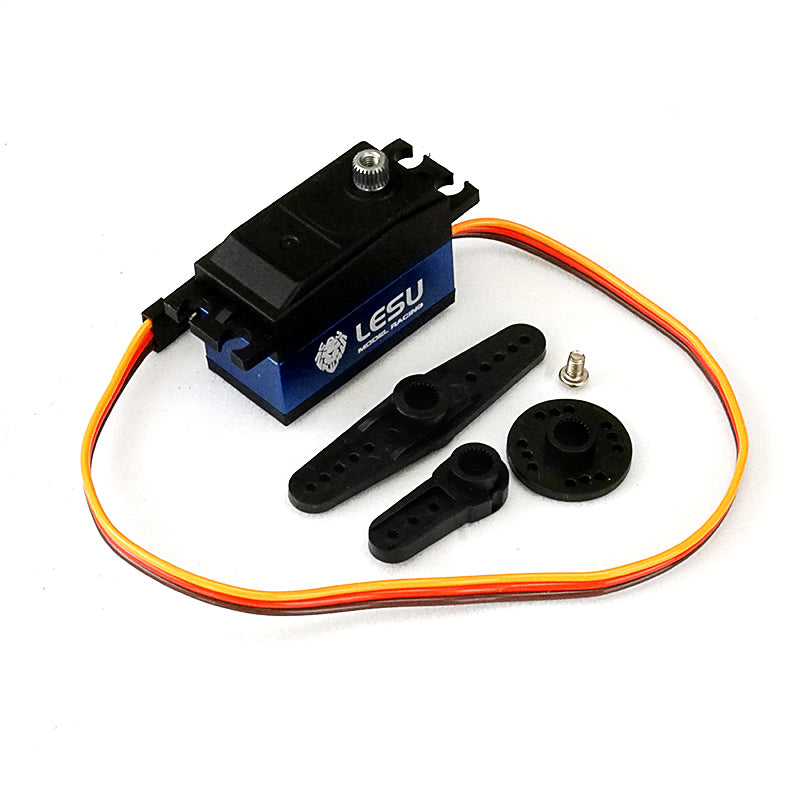 LESU RC Truck Spare Parts 12g 14kg Metal Gear Servo for 1/14 Customized Tractor Truck DIY Radio Controlled Trailer Dumper