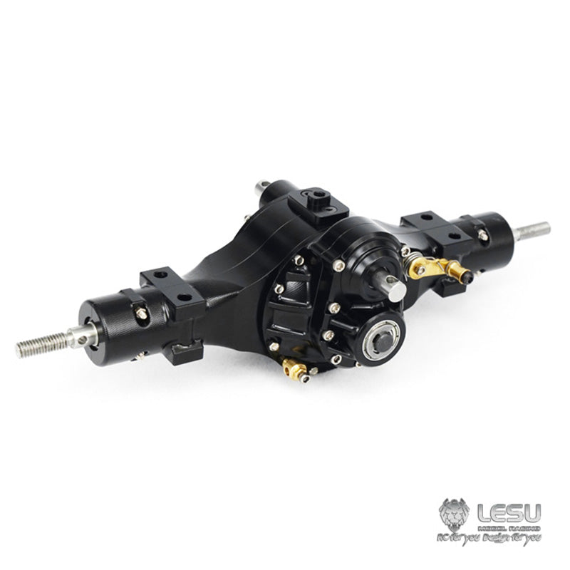 US STOCK LESU Metal Rear Through Axles W/ Differential Lock Accessory Suitable for Tamiya RC 1/14 Tractor Truck Radio Controlled Model