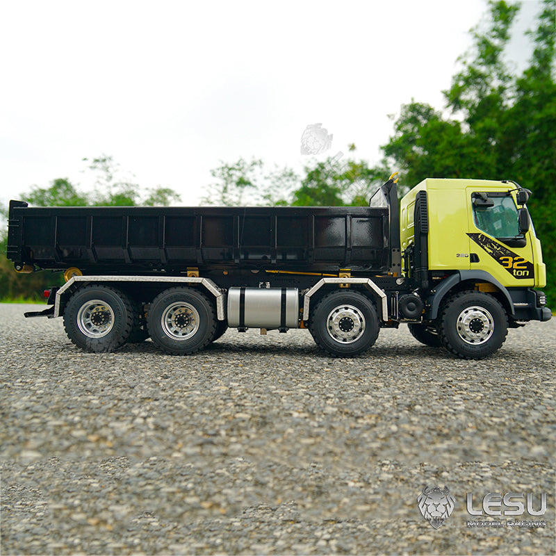 LESU 1/14 8x8 for Truck Hydraulic Radio Controlled Dumper Roll On/Off Tipper Construction Vehicle Model Sound Light System