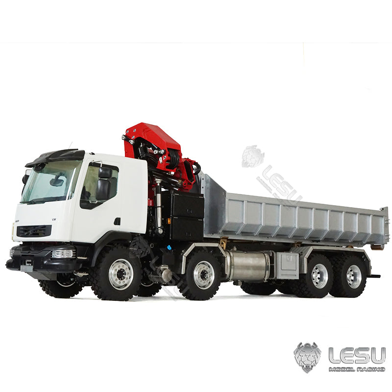 LESU Remote Control Hydraulic Roll on/off Dumper Crane 1/14 Scale RC Tipper Model Light Sound System Motor Servo W/O Battery