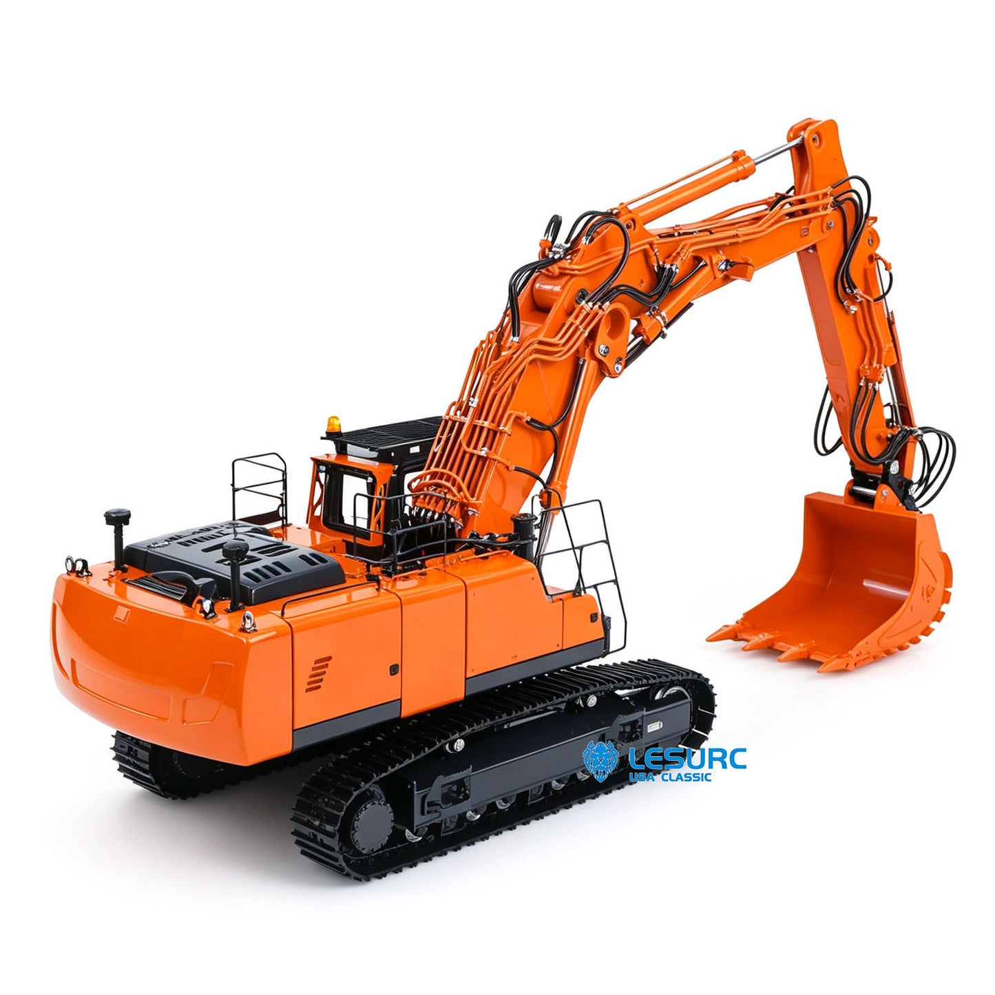 LESU LR956 1/14 Metal RC Hydraulic Excavator B0040 7CH 3Arms Digger Quick Coupler Brushless Motor Radio Light Sound Smoke RTR