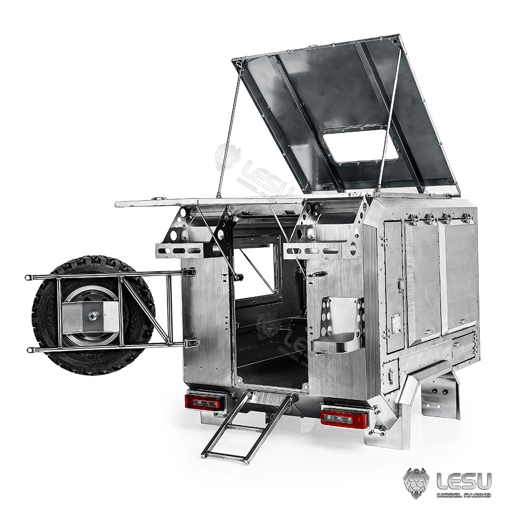 LESU 1/10 Scale RC Off-Road Truck for 4x4 U406 Remote Controlled Car Model Attachments Tyre Wheel Hub Electric Winch Battery Box