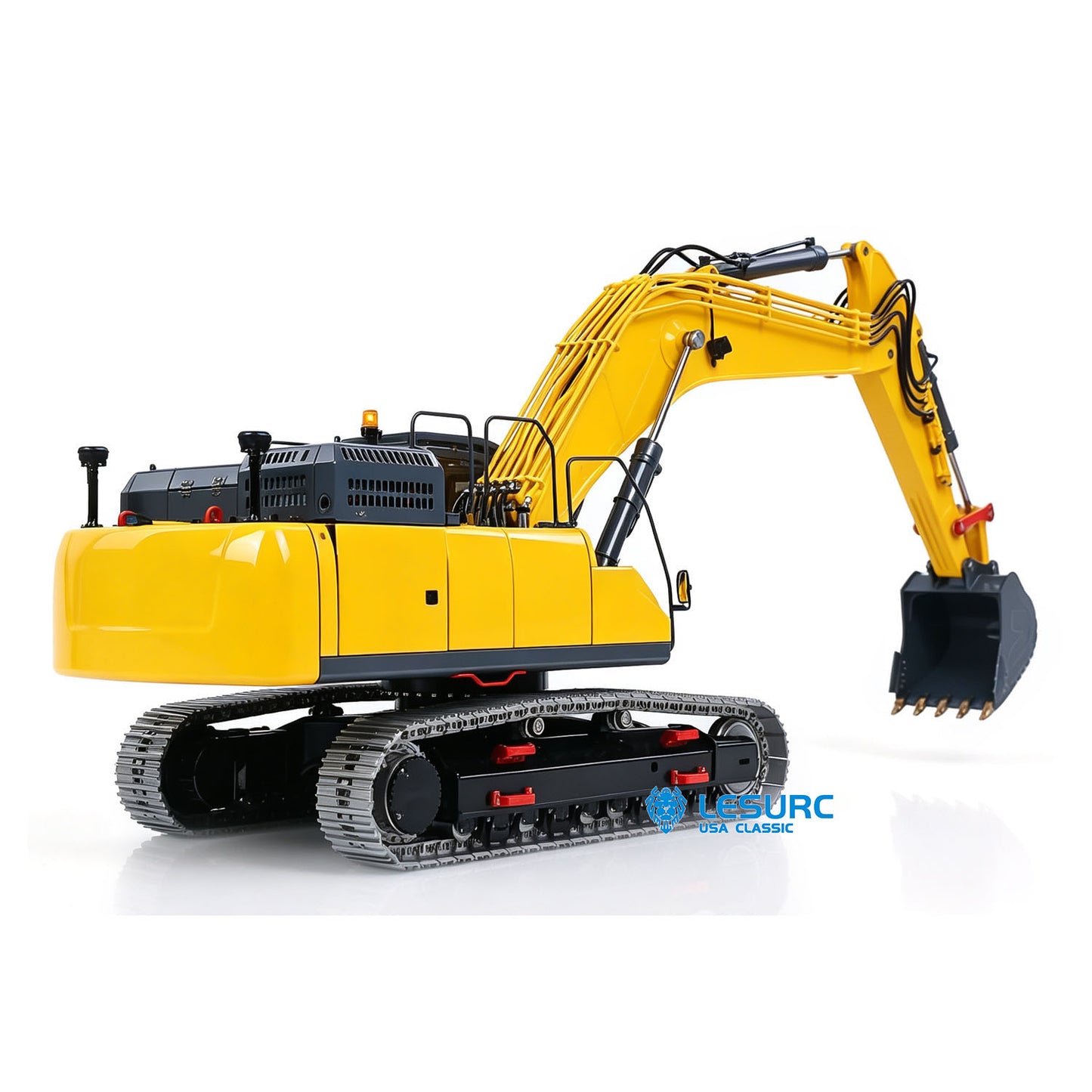 LESU SK500 1/14 Metal RC Hydraulic Excavator B0018 with FlySky PL18EV Lite Radio Controller 6CH Valves Light System for Construction Hobbyists