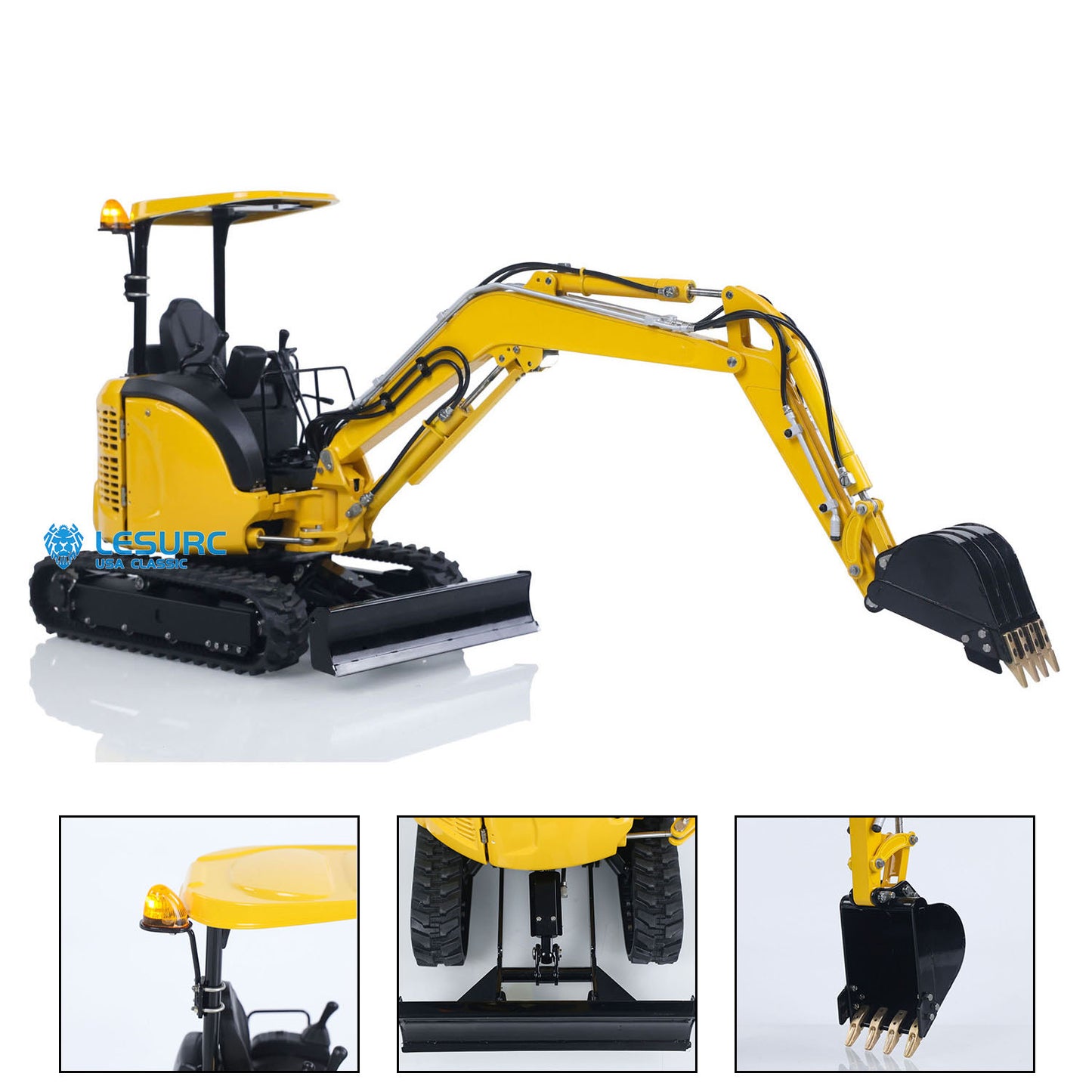 LESU PC30 1/14 Metal RC Hydraulic Excavator B0003 KIT/PNP Mini Digger 6CH Reversing Valve System Brushless Motor Lighting for Hobby Collectors