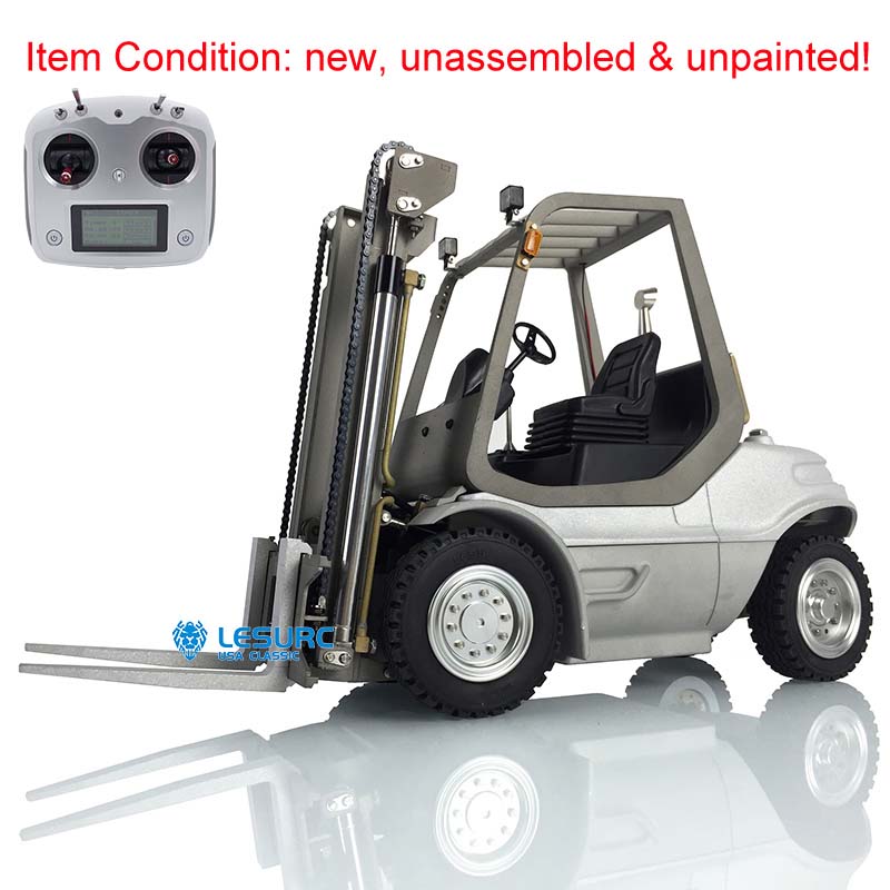 LESU RC KIT Model 1/14 Forklift Transfer Car Truck Horn Unassembled W/ Motor Servo ESC Light Sound I6S-IA10B Radio W/O Battery