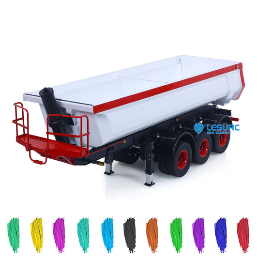 LESU A0045 1/14 Metal Hydraulic RC Semi Dump Trailer Model with Electric Legs for RC Tractor Truck Construction Model Enthusiast