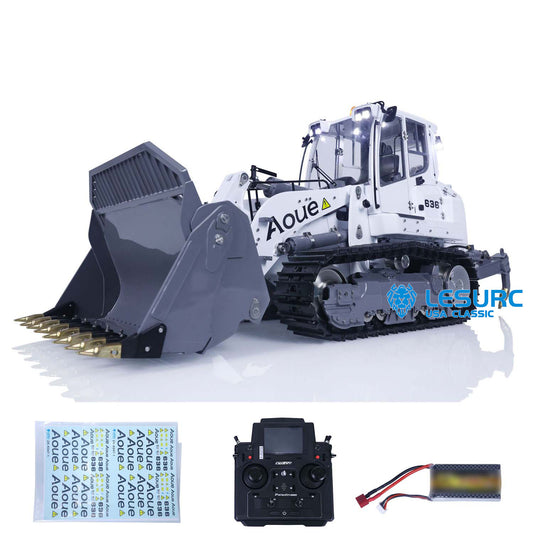 LESU LR636 1/14 Metal Hydraulic RC Loader B0014 with 4CH Reversing Valve Rear Lifting Hook Decal for Engineering Vehicle Enthusiast