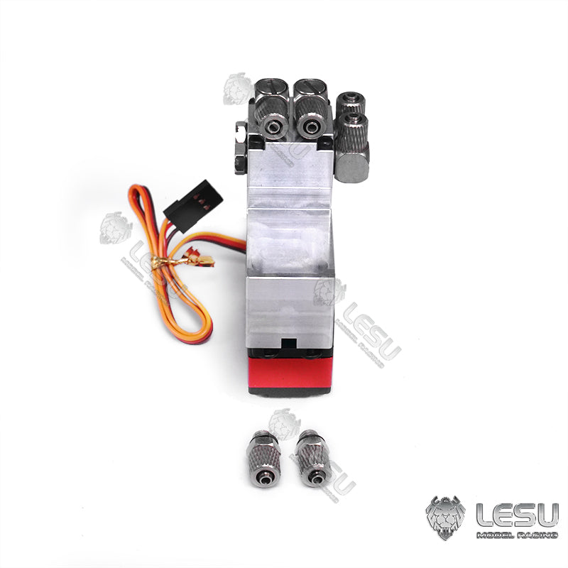 1/14 LESU Aluminum Alloy Reversing Valve W/ Servo Spare Part Suitable for RC Hydraulic Dumper Truck Loader Excavator DIY Car Model