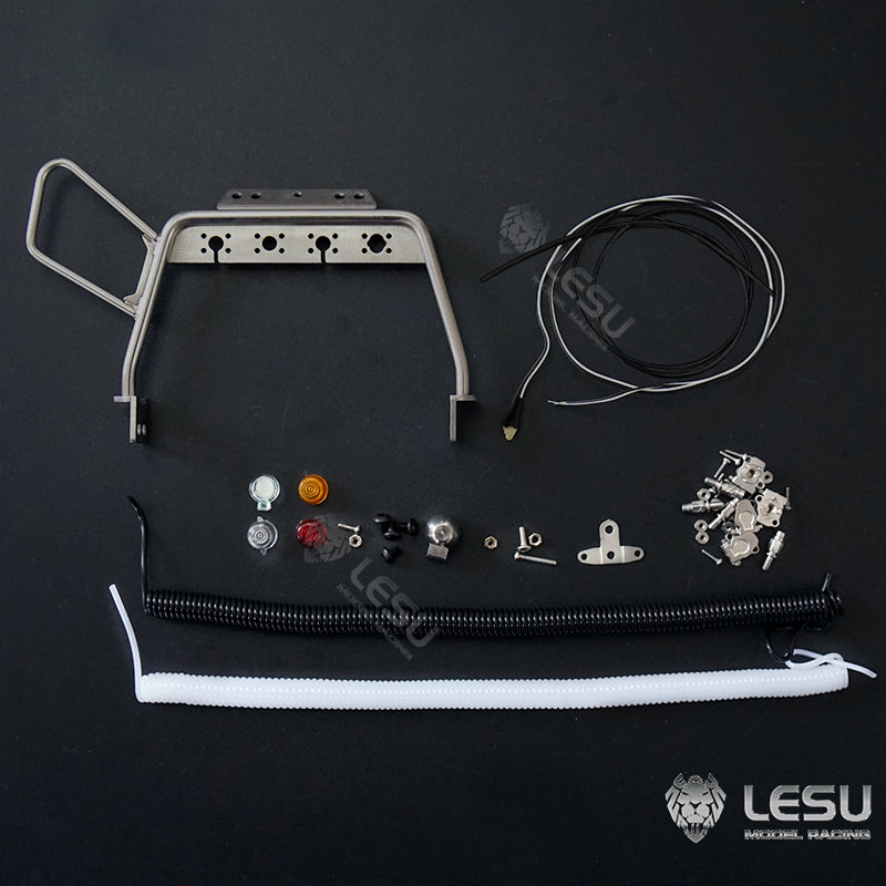 LESU Metal Tube Rack Spotlight for 1/14 DIY RC TAMIYA Tractor Truck Model Remote Control Lorry Model Vehicles