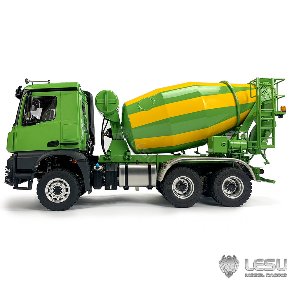 LESU 1/14 Metal 6x6 RC Mixer Truck Light Sound Painted Assembled Radio Control Agitating Lorry Car Hobby Model Vehivles