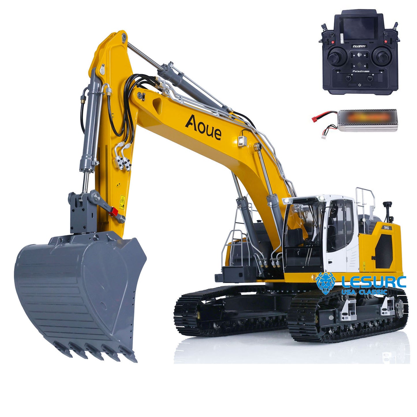 LESU LR945 1/14 RC Hydraulic Excavator 7CH Reversing Valves Digger with PL18EVLite Radio Controller Light System for Construction Vehicles Enthusiast