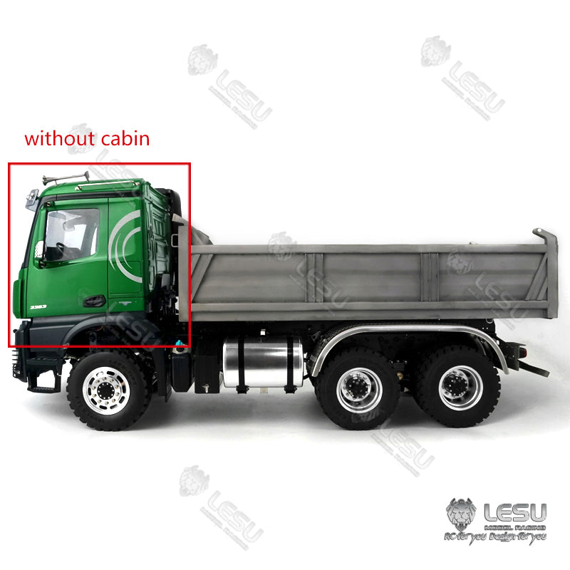 LESU 1/14 Remote Control 3363 3348 6*6 Dumper Truck Construction Vehicle Hydraulic System Motor Sound Light System Servo ESC