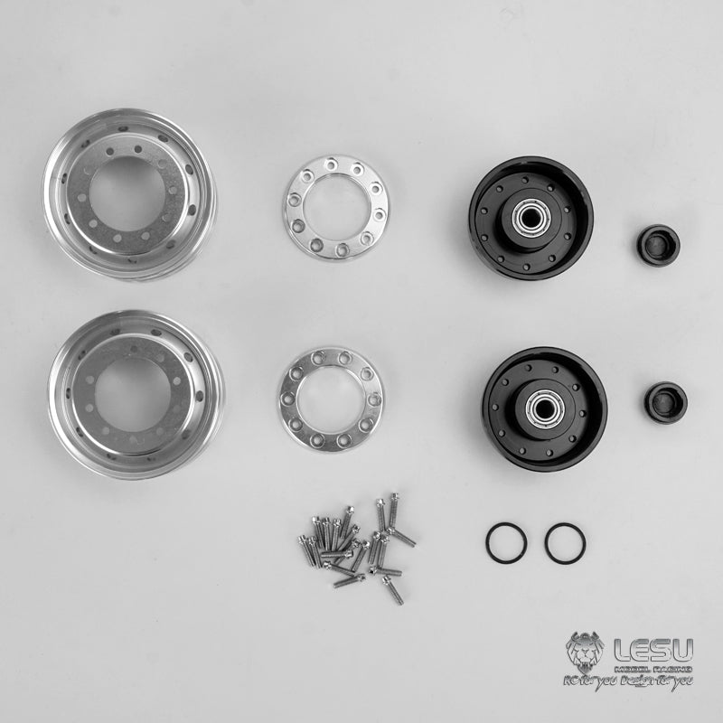 1/14 LESU Wide Metal Wheel Hub RC DIY Spare Part Suitable for Radio Controlled American FH12 FH16 RC Tractor Truck Cars