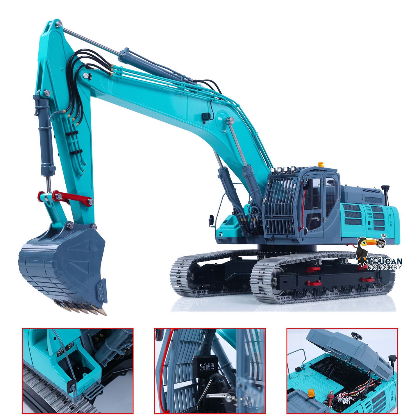 LESU 1/14 Remote Control Metal Hydraulic Excavator SK500 RC Digger Finished/KIT Model 6CH Valve 3MAP Pump Brass Relief Valve Lights