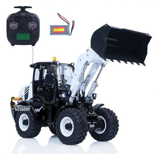 LESU 1/14 Metal Remote Control Hydraulic Loader Aoue WA100M-8 4*4 RC Loading Machine Axle Lock Sound Light Flysky ST8 Radio