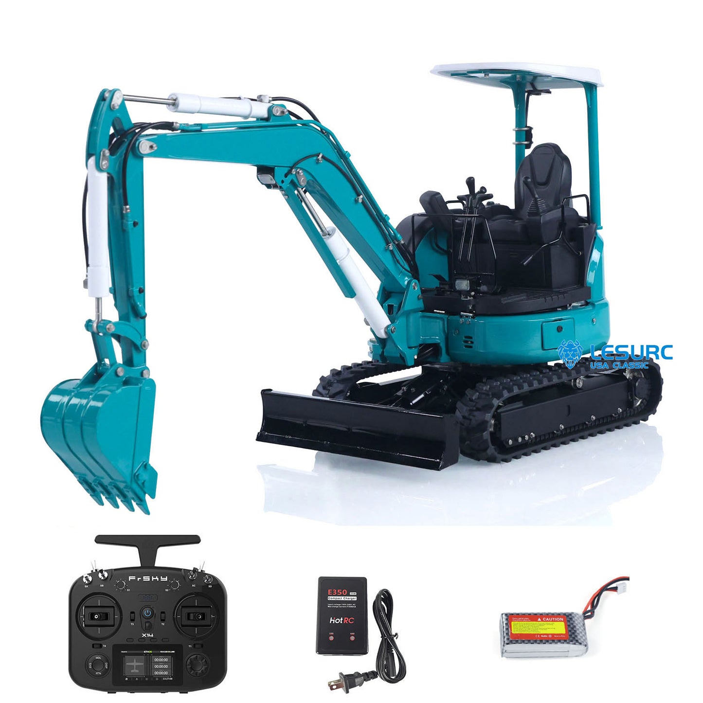 LESU PC30 1/14 Metal RC Hydraulic Excavator B0003 RTR 6CH Reversing Valve Mini Digger Brushless Rotary Drive Motor Sound & Light FrSky X14 Controller