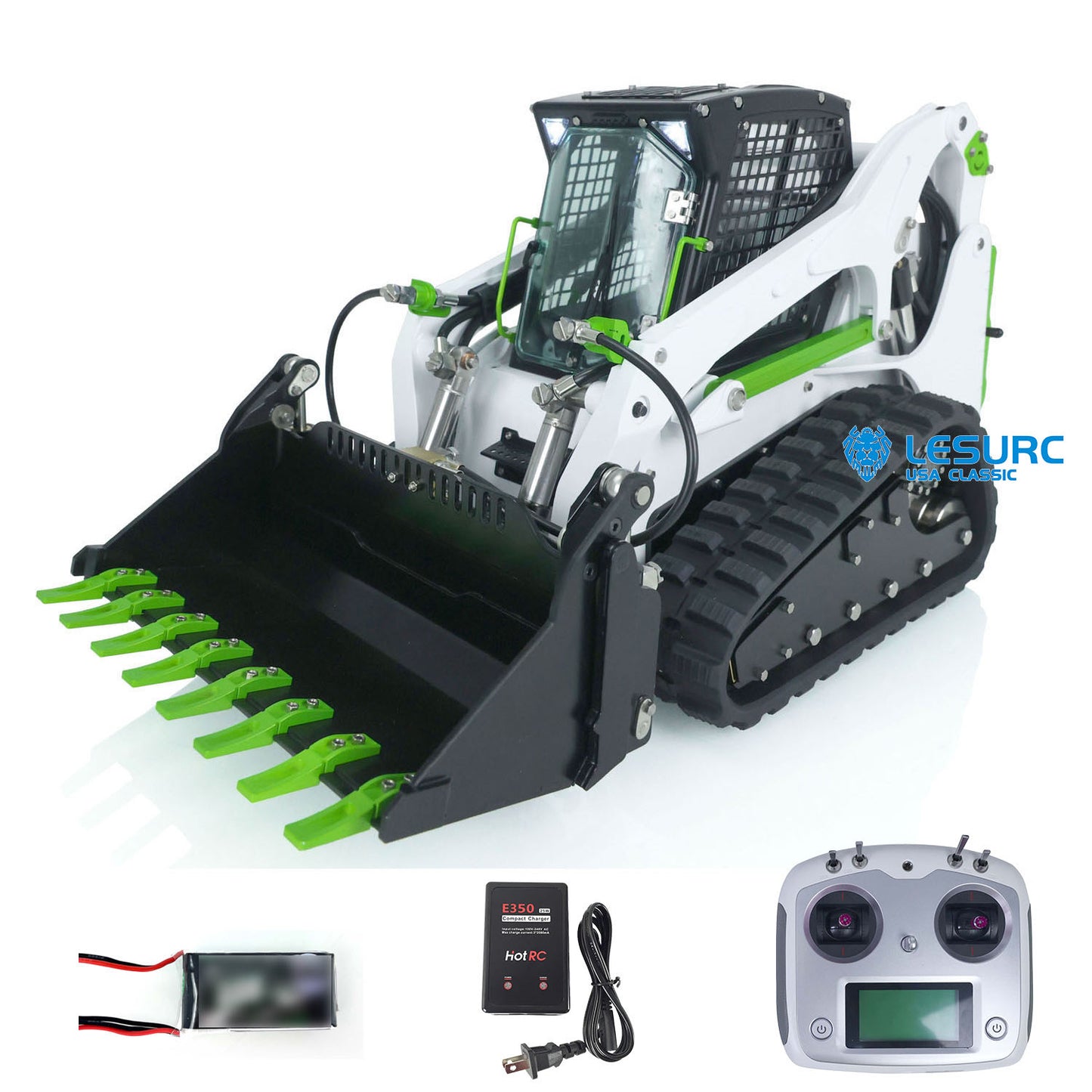 LESU 1/14 Aoue LT5 Remote Controlled Hydraulic Loader Skid-Steer Ready To Run Radio Tracked Car W/ Controller Battery DIY Parts