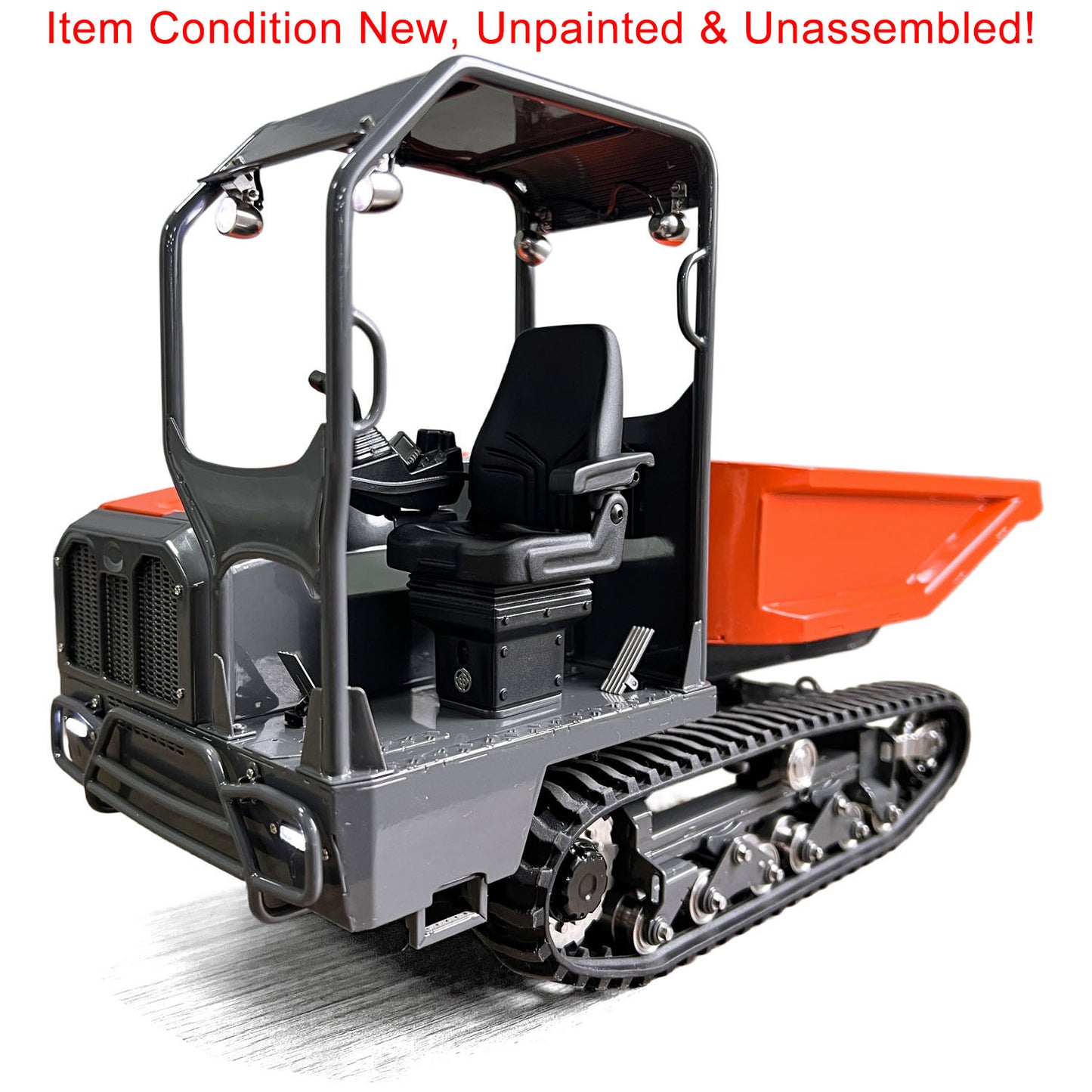 1/14 Hydraulic Remote Control Tracked Dumper KC300HR-5 Unpainted KIT LESU Metal RC Tipper Model Light Sound System No Battery