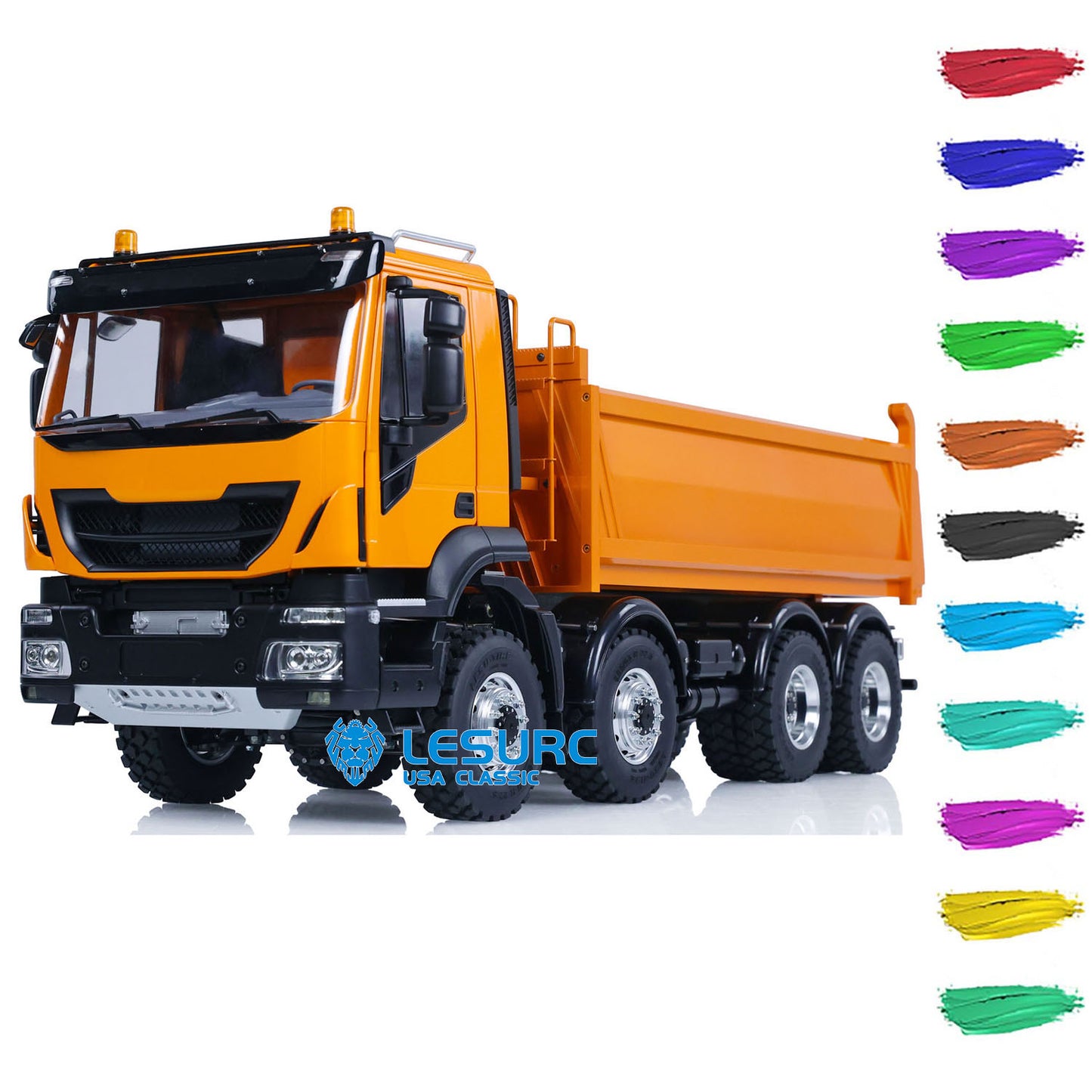 1/14 LESU 8X8 Metal RC Hydraulic Dump Truck Remote Control Tipper Dumper Simulation Car Hobby Model DIY 20150731 PNP/RTR