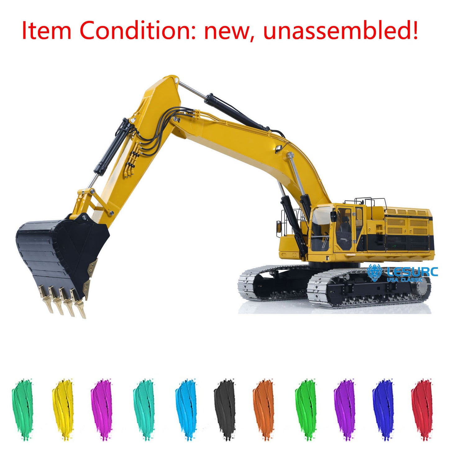 LESU 1/14 Metal Hydraulic RC Excavator C374F Unassembled KIT Remote Control Digger Heavy Construction Car 6CH Valve LCD Screen