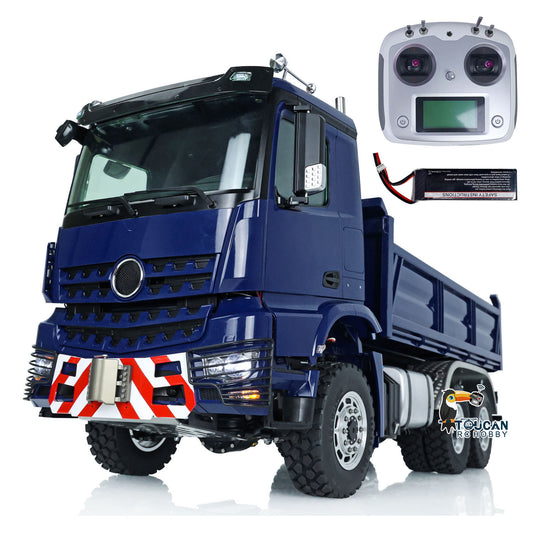 1/14 LESU RC Hydraulic Dumper Remote Control Truck 6X6 for 3363 Radio Control Car Brushless Motor DIY Painting Metal Chassis