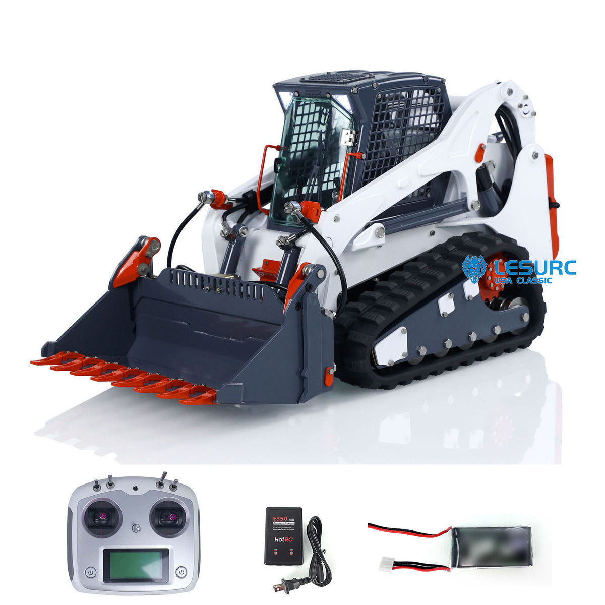 11.11 Flash Sale LESU Aoue LT5 1/14 Metal Hydraulic Tracked RC Skid-Steer Loader B0008 with I6S Radio Controller Light Sound System for Construction Vehicle Enthusiast