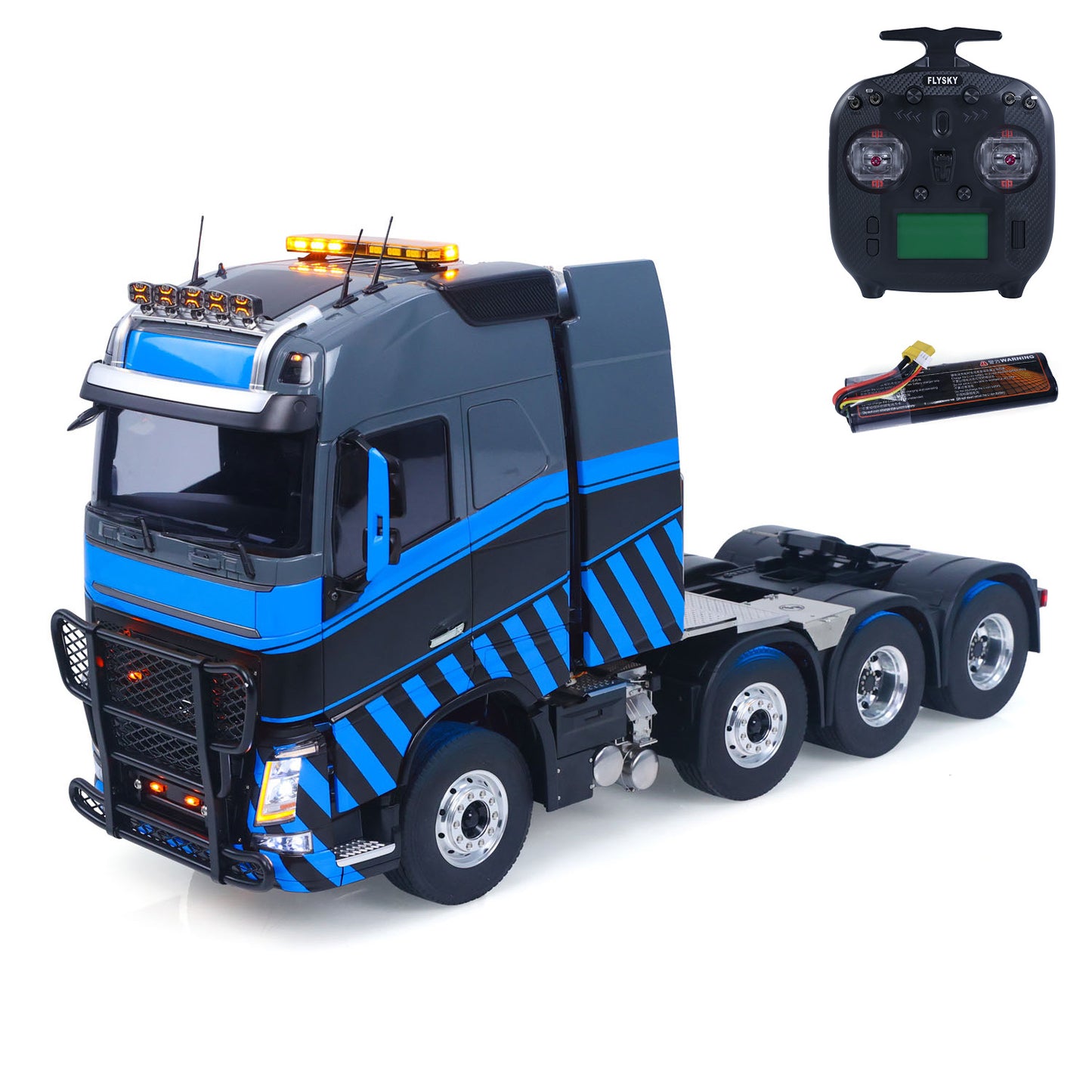 TOUCAN 1/14 Remote Control Tractor Truck LESU 8x8 Metal Chassis ST8 Radio System 2 Speed Gearbox Light Sounds Smoke Axle Locks