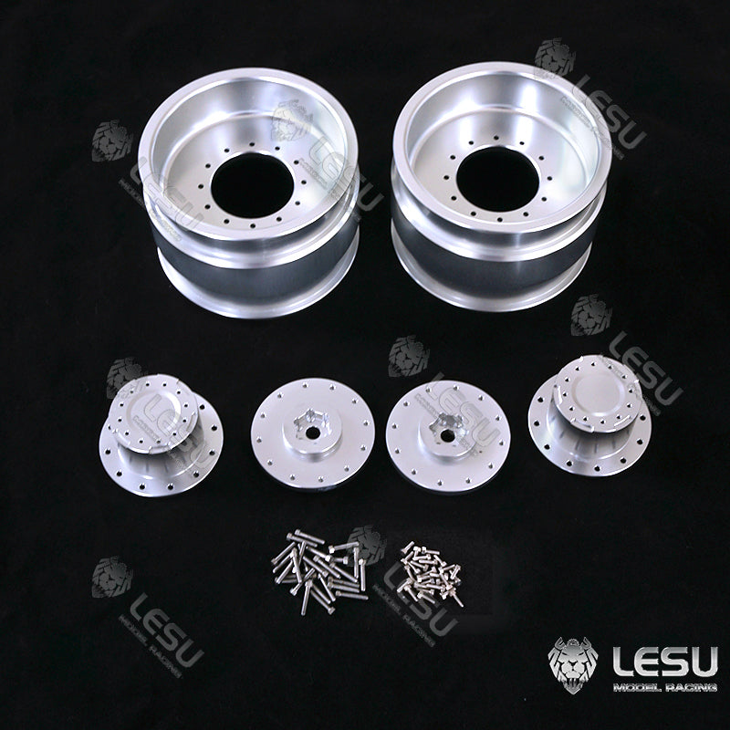 LESU 1/16 Scale Rubber Wheel Tire Hub Suitable for RC DIY Model Radio Control Truck Walking Tractor Engineering Vehicle Spare Part