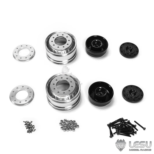 LESU Metal Wheel Hubs Hexagon Bearing Brake Drum Suitable for 1/14 RC Car Remote Control Dumper Tipper Truck Spare Part