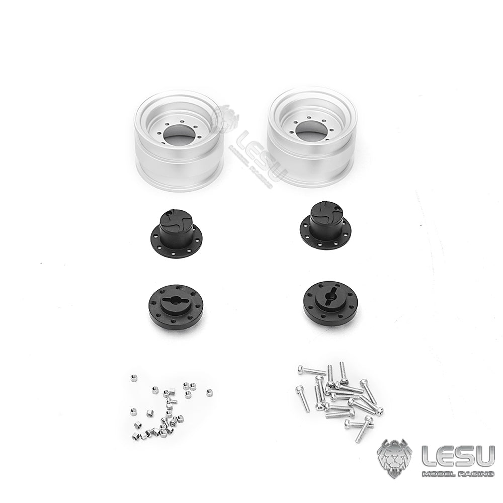 11.11 EXCLUSIVE GIFTS 1Pair Metal Wheel Hub for LESU AOUE MCL8 AT1050 6MDX 1/14 RC Hydraulic Loader Radio Control Tipper DIY Dump Truck Model Car