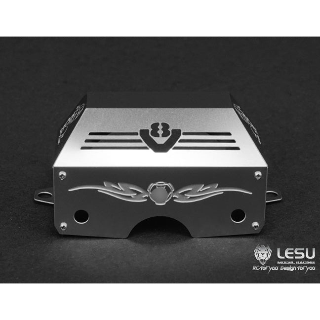 LESU Metal Gearbox Engine Cover A B for 1/14 Scale Radio Controlled Tractor Truck Car?Model Replacements Accessories