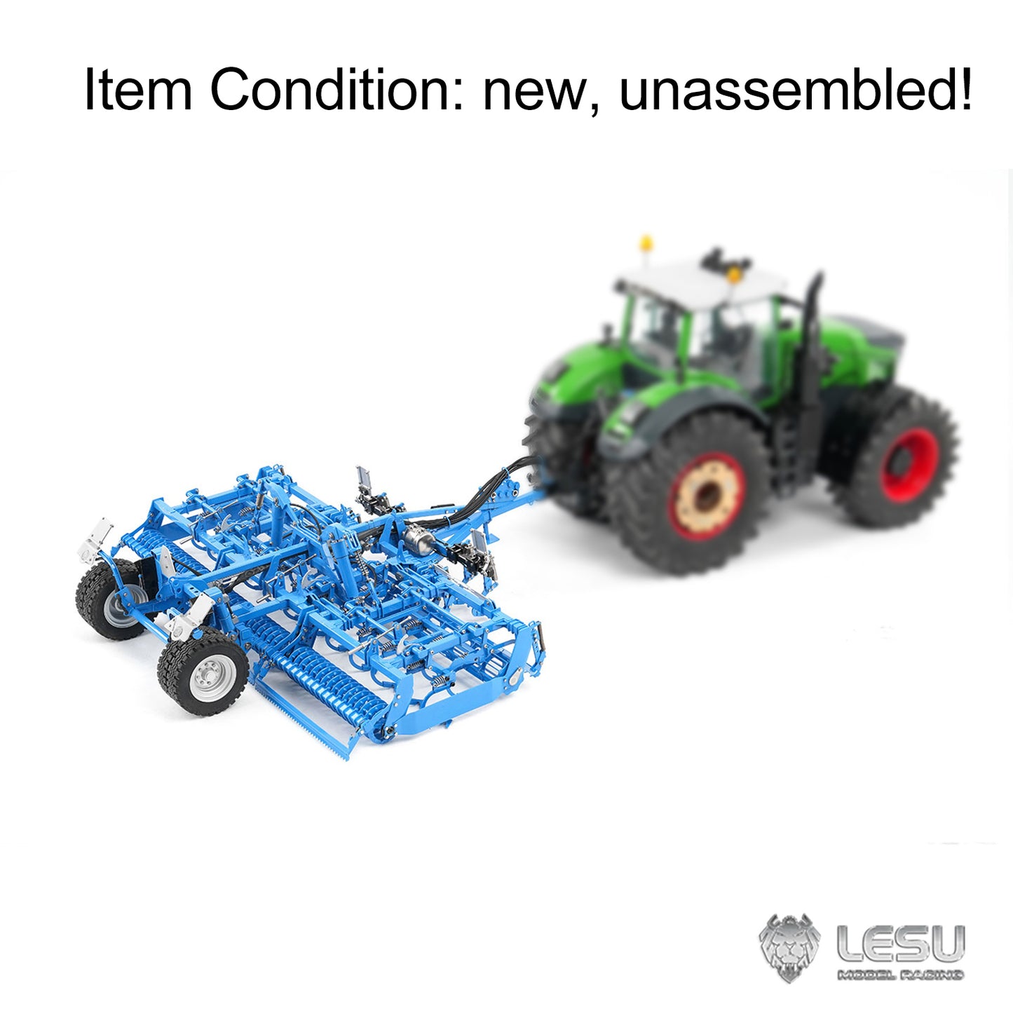 IN Stock LESU AOUE 1050 Metal 4x4 1/14 RC Tractor Truck Hydraulic Agricultural Vehicles K500 Seedbed Pre-sowing Soil Preparation Machine Frsky XE Lite